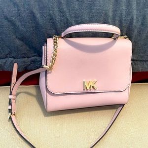 Like new Michael Kors MK clasp crossbody purse.